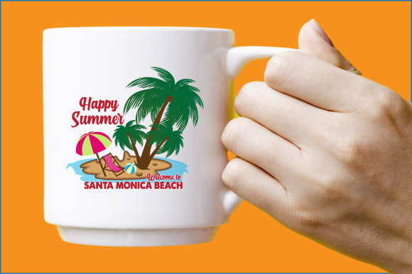 Beach Illustration Graphics for Summer Crafts Branding