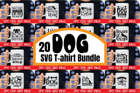 Dog SVG Sublimation T-shirt Bundle 2: Graphics for Crafts