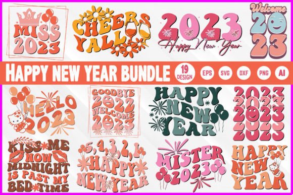 Happy New Year 2023 Graphics for Crafts