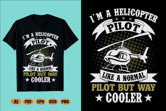 Helicopter Pilot T-Shirt Graphics for Crafts