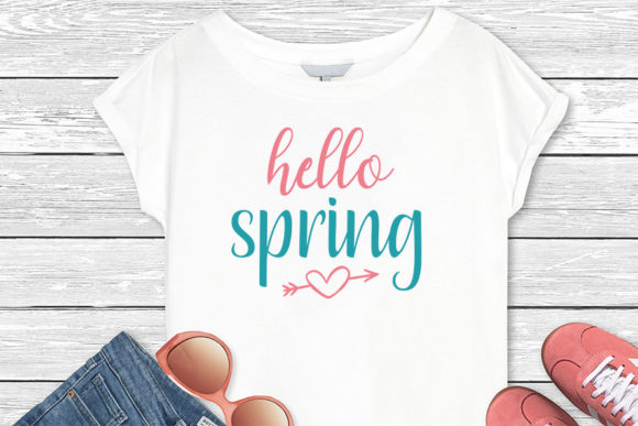 Hello Spring Graphics for Crafts and Editorial Design