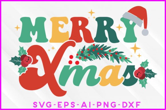 Merry Xmas Groovy Graphics for Local Crafts Branding