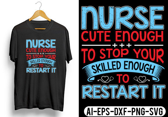 Nurse Cute Enough Graphics: SVG for Crafts & POD