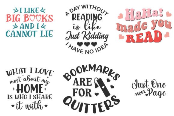 Reading T-shirt Design SVG Bundle: Graphics for Crafts