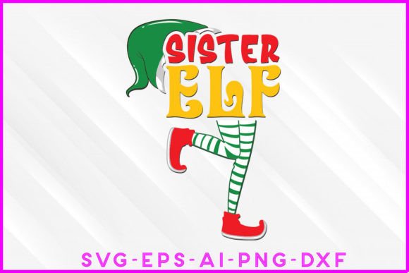 Sister Elf Christmas Graphics for Trendy Crafts