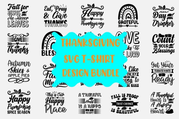 Thanksgiving SVG T-shirt Bundle: Graphics for Crafts