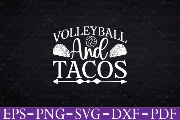 Volleyball and Tacos Distressed T-Shirt Design Review