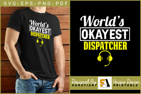 World s Okayest Dispatcher SVG for Crafts & Graphics